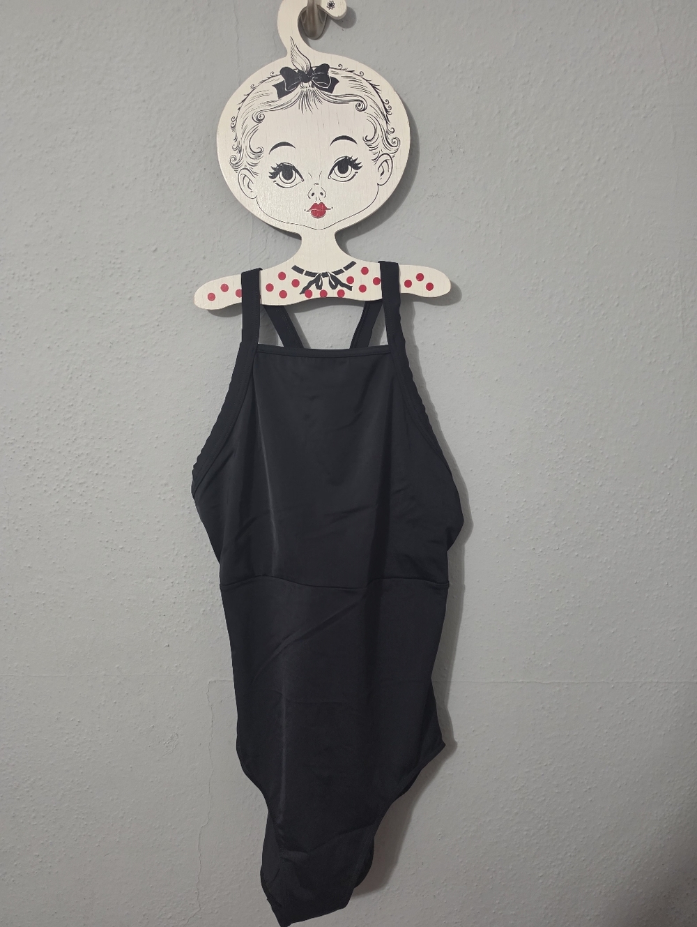 Balera Dance Black Leotard with Lace Detail in Back Size LA
